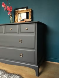 Image 2 of Dark grey solid mahogany stag Chest Of Drawers