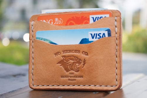 Image of Comrade — "Natural Tan" Italian Cowhide Leather Card Holder
