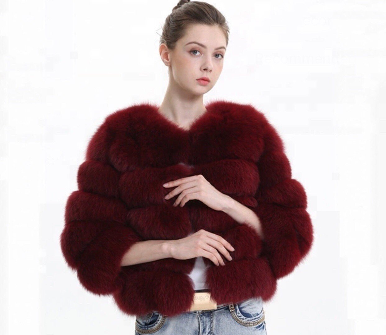 bubble coat with fur hood