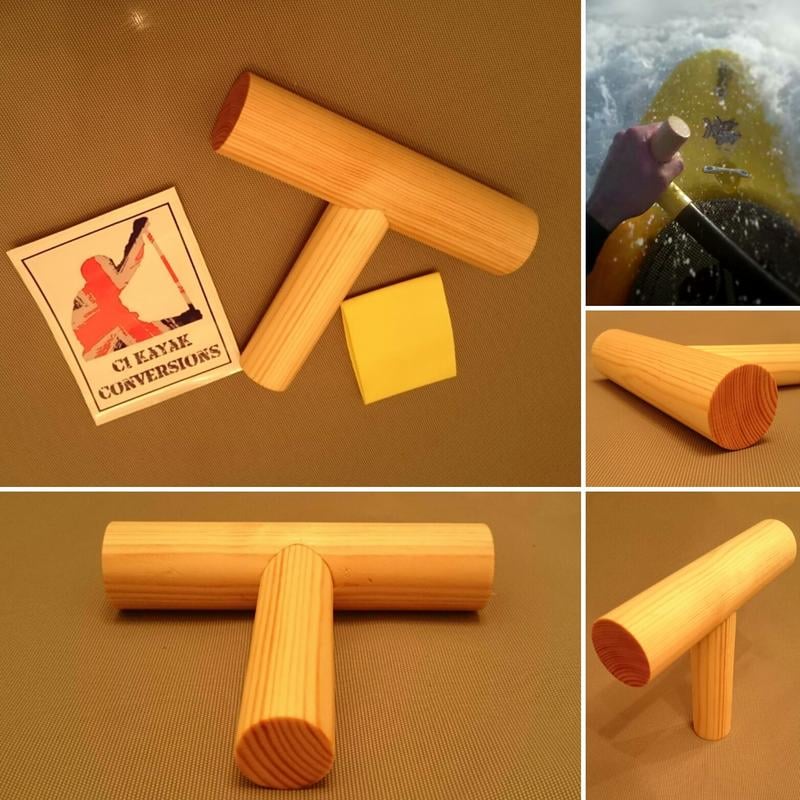 Wooden T-Grip for Canoe Paddles