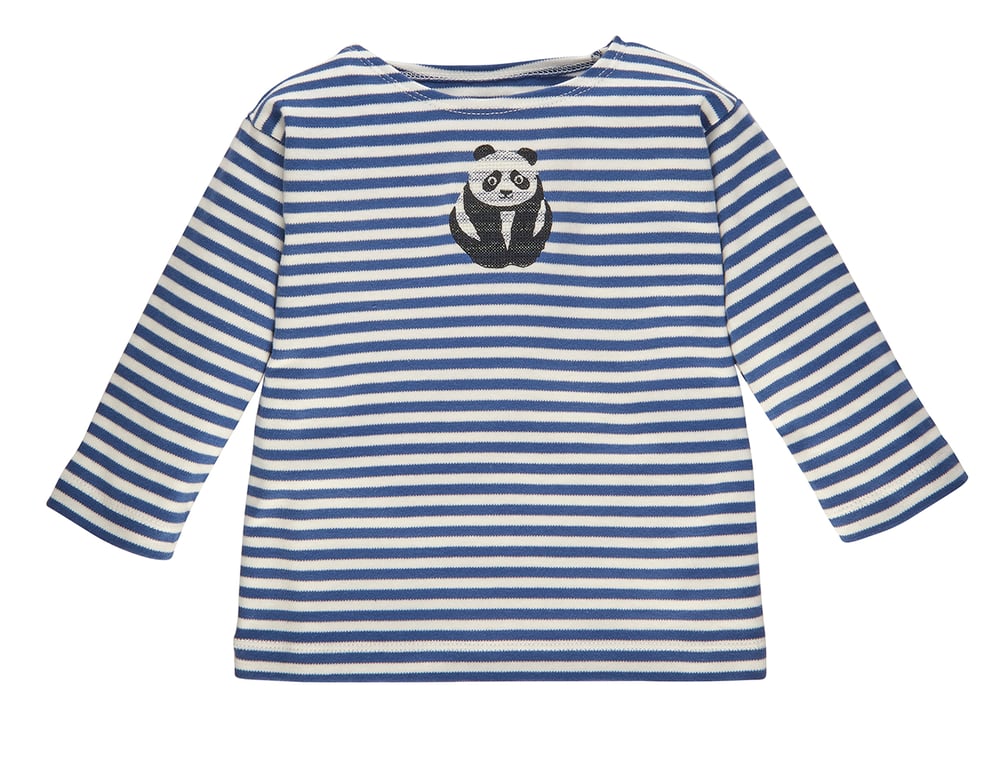 Image of T-Shirt blau gestreift mit Panda Art.378221 (C)