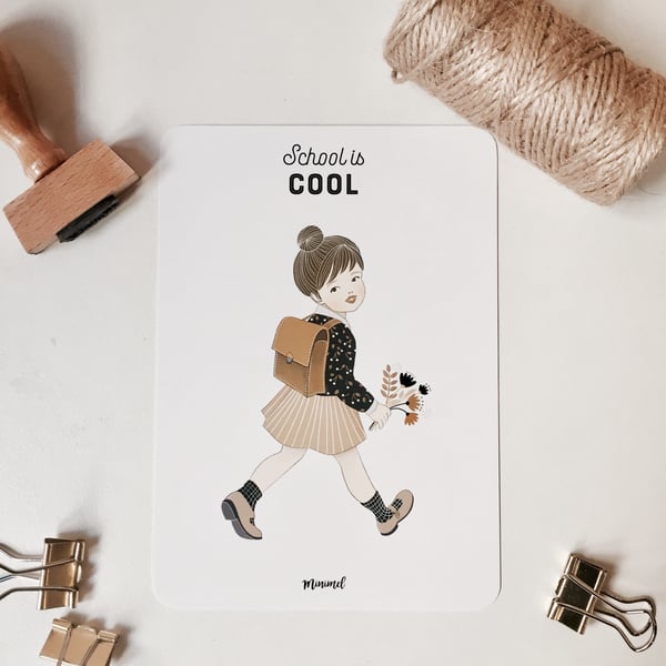 Image of Carte "School is Cool"