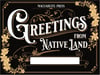 Greetings from Native Land stickers 
