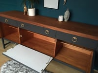 Image 5 of Dark grey Nathan Teak sideboard 