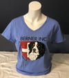 Berner Inc 2018 Berner w/Swiss Cross Ladies V-Neck T-shirt