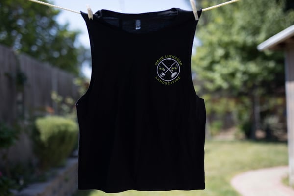 Image of “Keep Your Grass Cut” Black sleeveless Tee