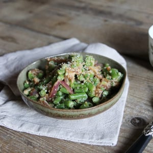 Image of salade de haricots verts et noix de coco