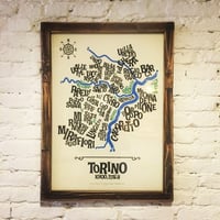 Image 1 of Framed Typographic Map