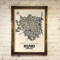 Image 2 of Framed Typographic Map