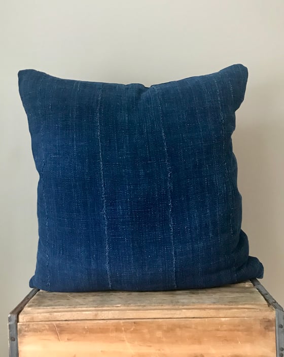Image of Navy Mudcloth Pillow