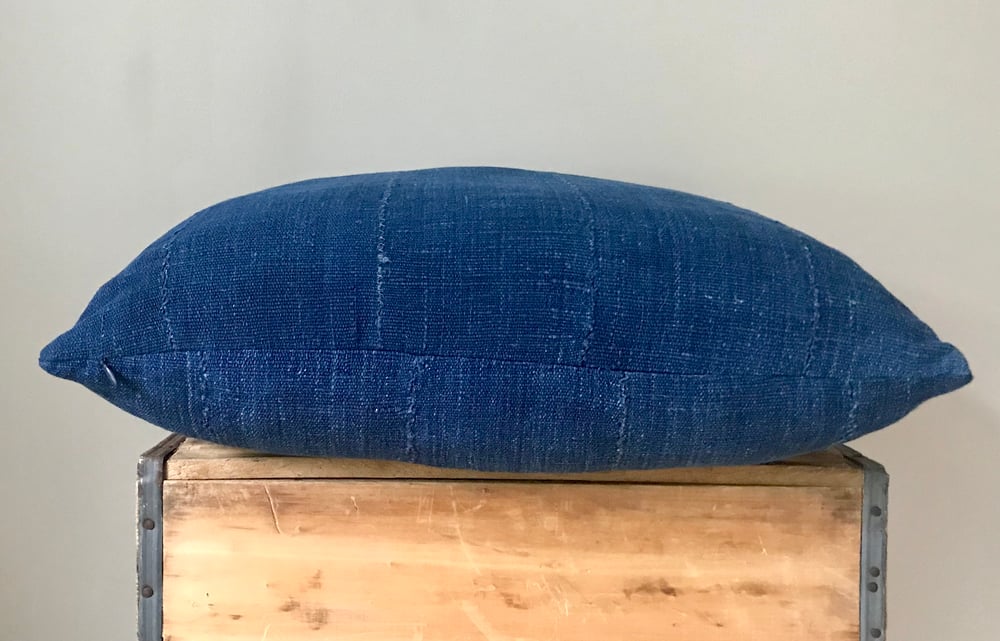 Image of Navy Mudcloth Pillow