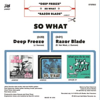 Image 2 of SO WHAT Deep Freeze 7" single (black, ice blue, snow white, and test pressing) 