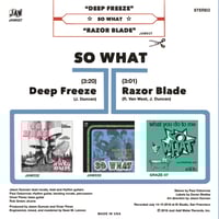 Image 2 of SO WHAT Deep Freeze 7" single (black, ice blue, snow white, and test pressing)