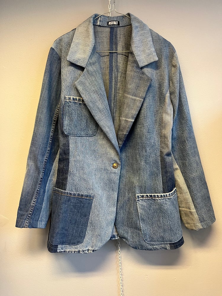 Image of Slim blazerjakke i jeans  (m)