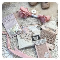 Image 3 of petite sewing notions pouch full of vintage sewing notions