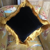 Image 13 of Cobra Head Snake Patch Black Velvet Cushion Cover