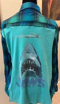 Vintage Blue/Green Flannel Shirt Jaws