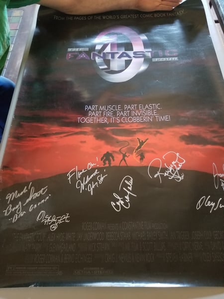 Image of Fantastic Four Movie Poster one sheet SIGNED by cast US SHIPPING only