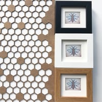 Image 1 of MANCHESTER BEE MINI PRINT SHELF FRAME - 3 COLOURS TO CHOOSE FROM