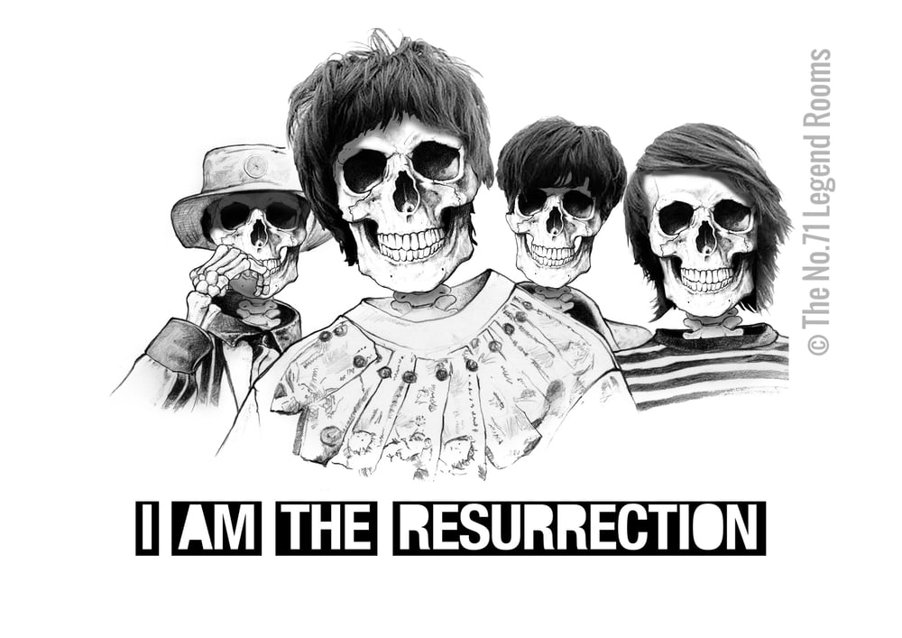 The Stone Roses  - I am the resurrection skulls Art print.