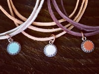 Image 5 of Suede Wrap Choker with Aromatic Pendant