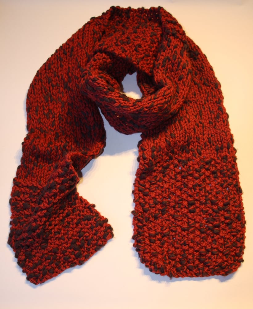 Image of Extra Long Textured Knit Scarf
