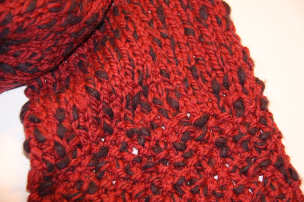 Image of Extra Long Textured Knit Scarf