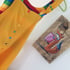Children’s Yellow Rainbow Button Up Dungaree Dress Image 4