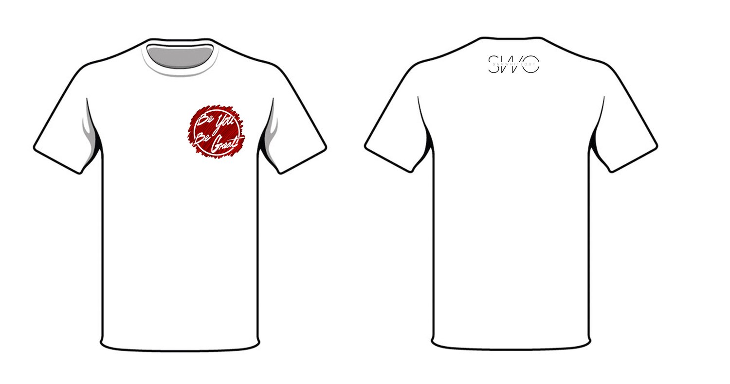 Image of BYBG T-Shirt (Short Sleeve) in White/Red