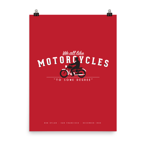Image of DYLAN MOTORCYCLE print or shirt
