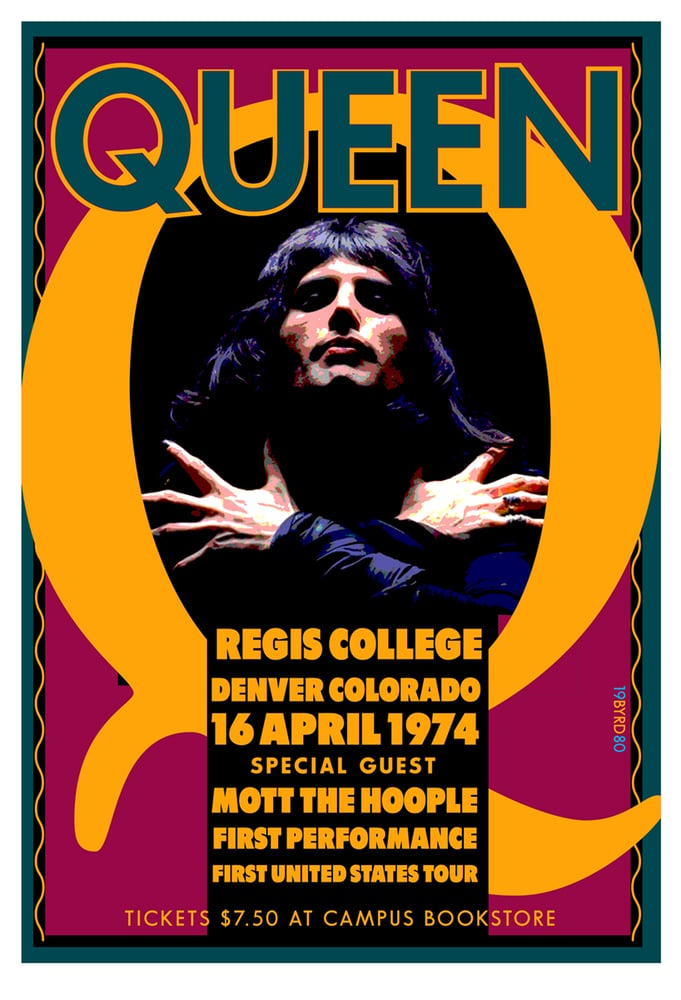 Image of QUEEN at Regis College Denver 1974