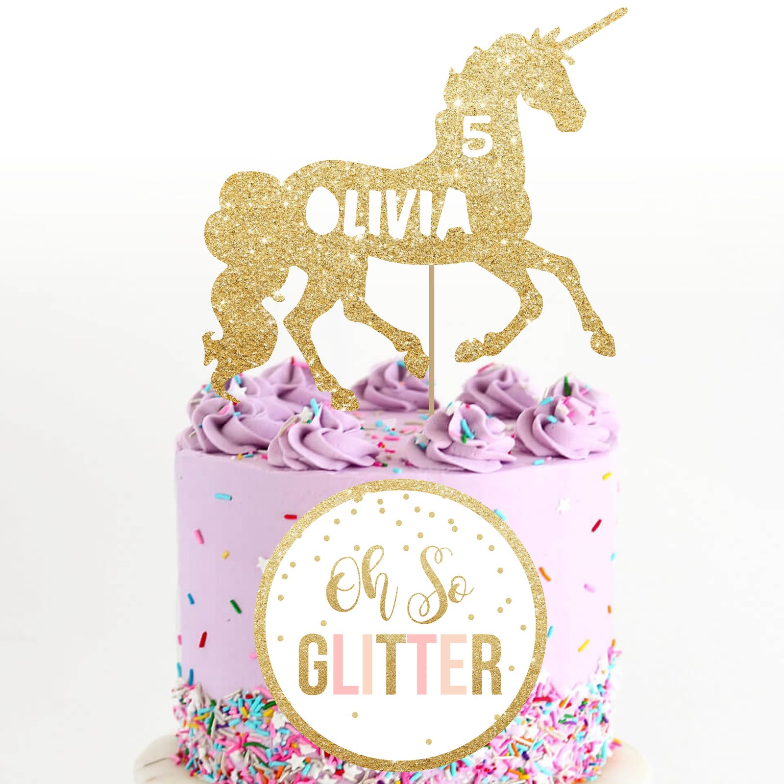 Unicorn Cake - Gold Horn and Mane Colors – Patty's Cakes and Desserts