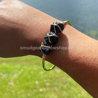 Image 16 of Raw Crystal Cuff Bangle Bracelets 
