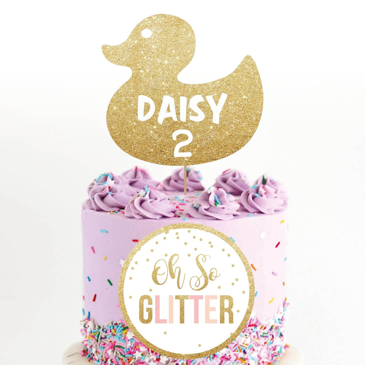 Duck Cake Topper Oh So Glitter
