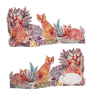Image of Three Foxes Tri-fold