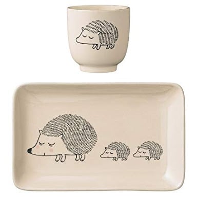 Image of Hedgehog Ceramic Plate and Cup