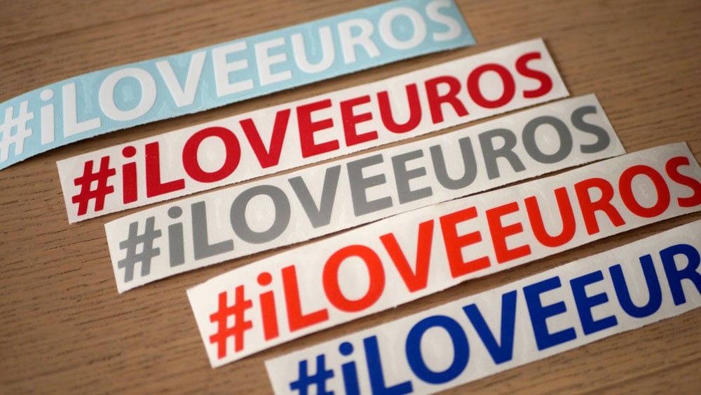 Image of #iLOVEeuros Vinyl Sticker Decals (Pair)