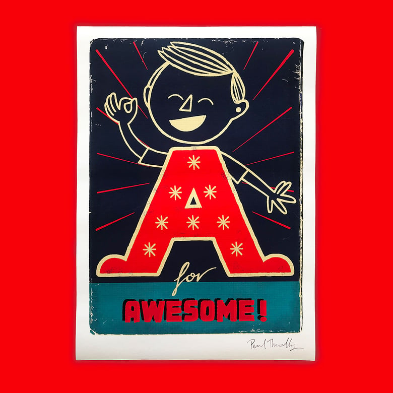 Image of A3 A for Awesome print