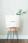 PERSONALIZED CALLIGRAPHY CANVAS TOTE 