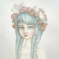 Image 1 of Posy and the Finches 8x10 print