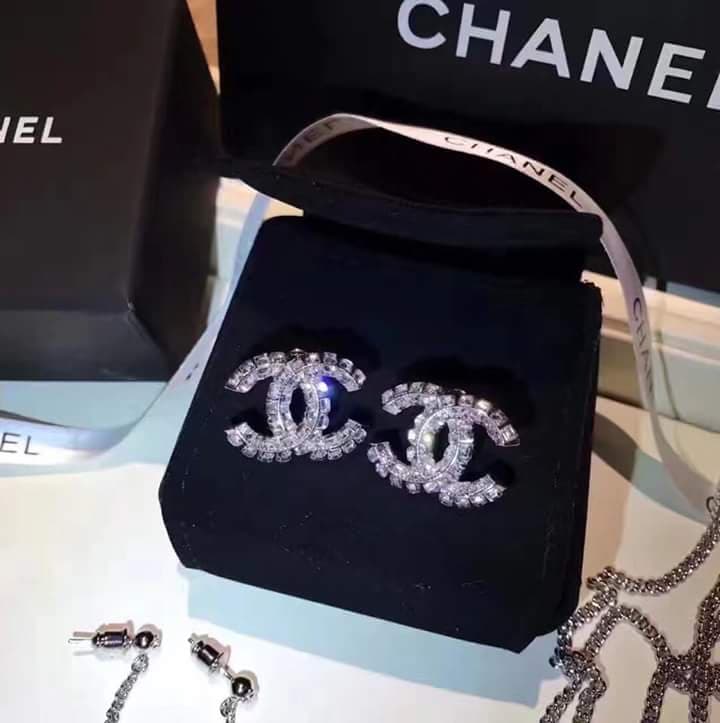 Chanel Classic CC Stud Earrings