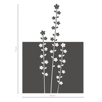 Image 2 of Milchglasfolie Fenster mit Blumen, Glasdekorfolie Sichtschutz floral