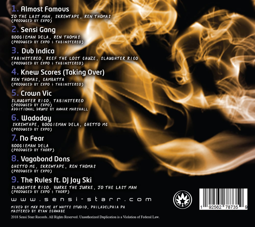 Image of Sensi Starr Smoke Sessions Volume 2 CD