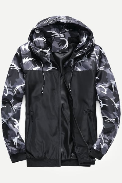Image of Chaqueta Streetwear Camuflaje Ártico