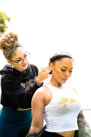 Image of Heart Of A Hustler “Crop Top Hoodie”