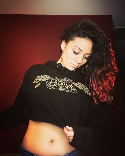 Image of Heart Of A Hustler “Crop Top Hoodie”
