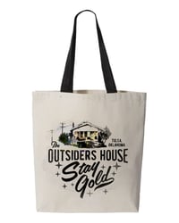 Image 1 of The Outsiders House Museum Tulsa, Oklahoma. "Stay Gold" Canvas Tote Bag.