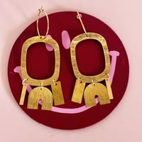 Image 1 of Brass Oval Shapes Earrings