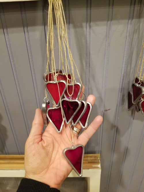 Image of Bold Mini Heart-Stained glass