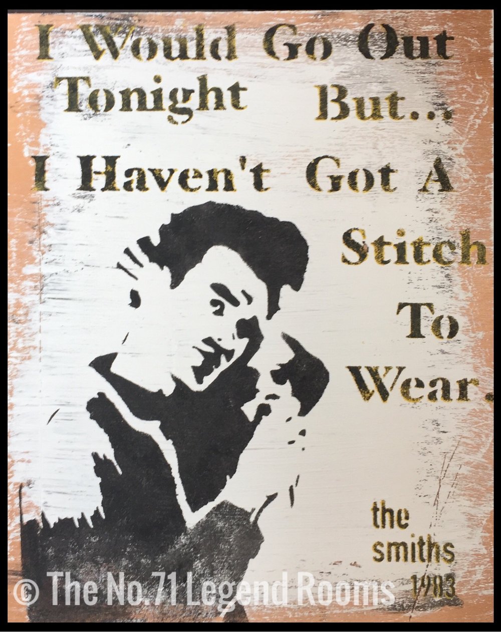 The Smiths/Morrissey 50 x 40 cm original woodart (This charming man)